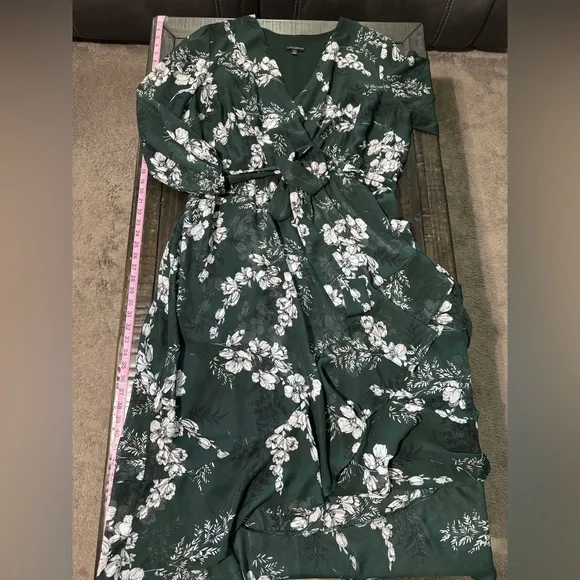 Lane Bryant | Dresses | Hunter Green Floral Dress From Lane Bryant |  Poshmark